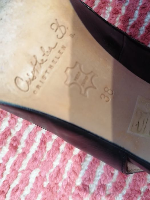 Pantofi de dama cu toc din piele Cristhelen B marime 38