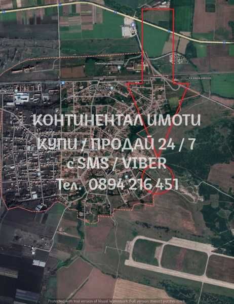 кодг.62576. Ъглово дворно място 945м2. на края на селото, ток, вода