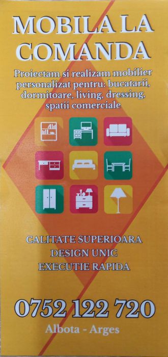 Execut mobila comanda,inclusiv dulap/raft/amenajari balcon