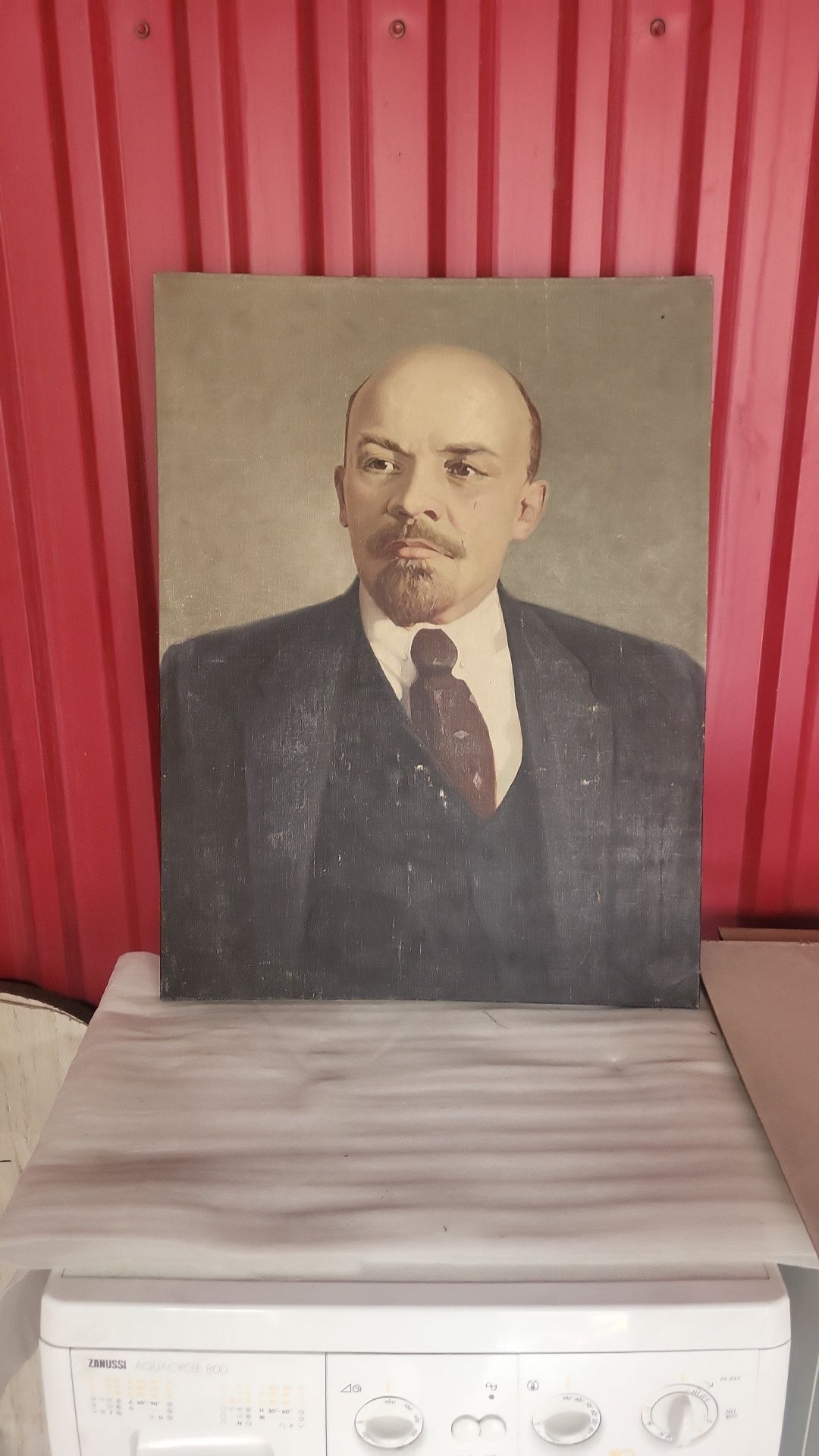 Портрет Ленина маслом на холсте !