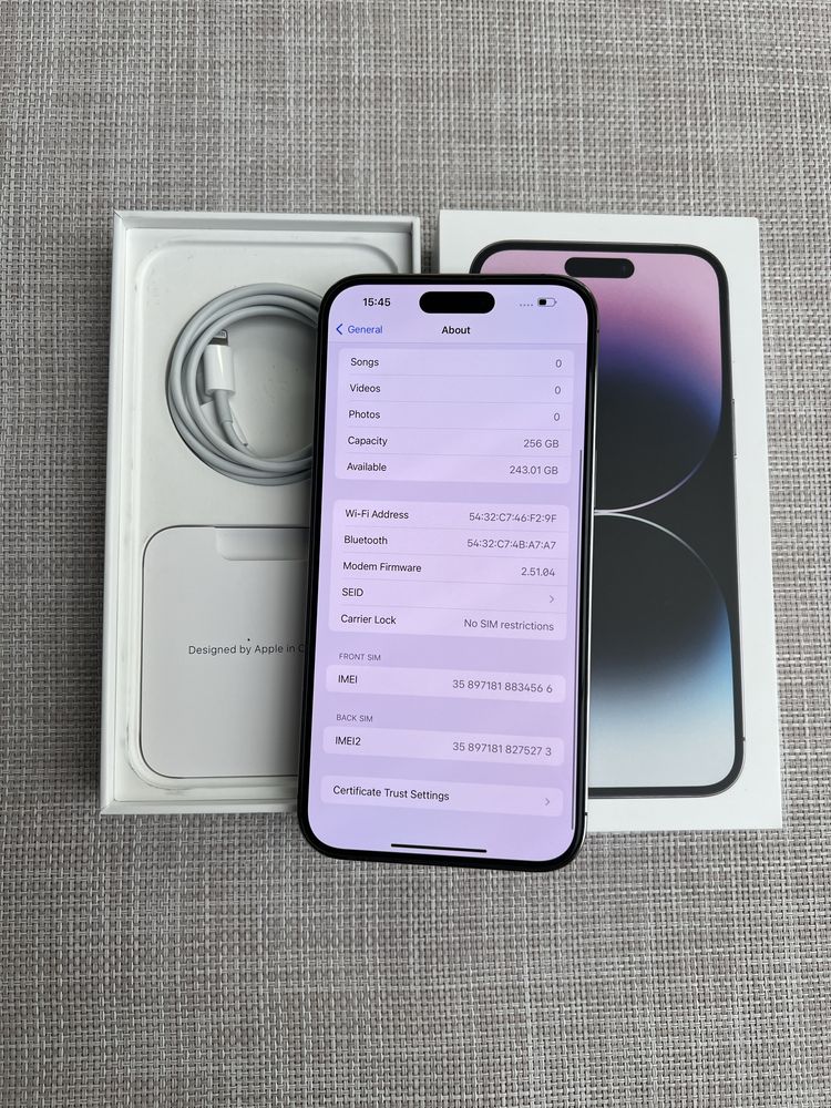 100%•256‼️•Iphone 14 pro max Лизинг от 68лв Purple*айфон 14 про макс