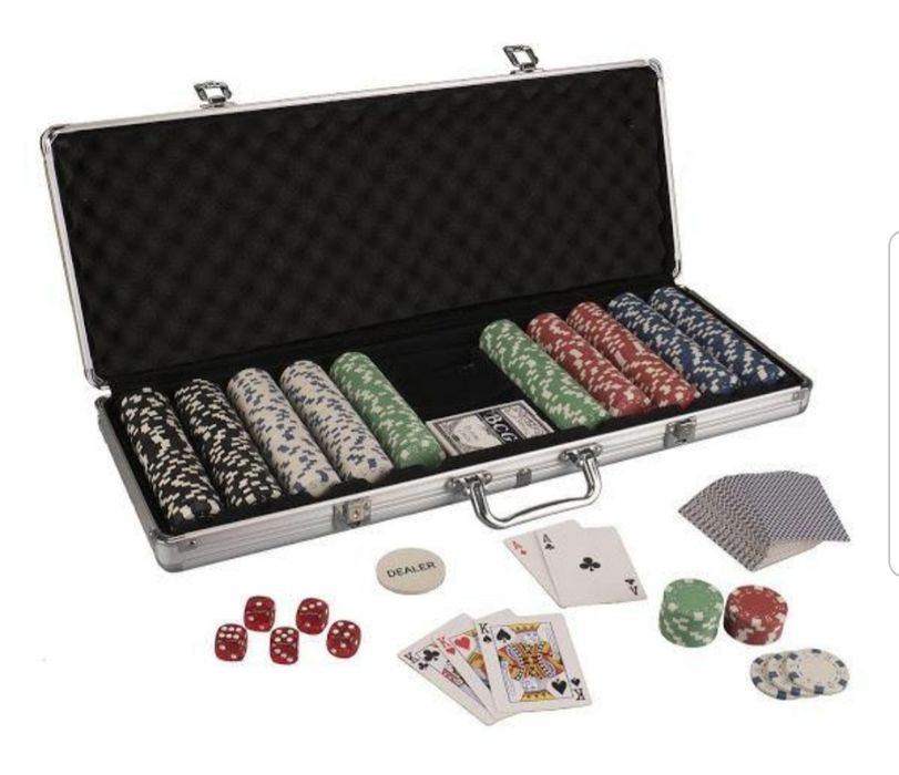 Set Poker servieta aluminiu 200 piese 300 piese 500 piese NOU
