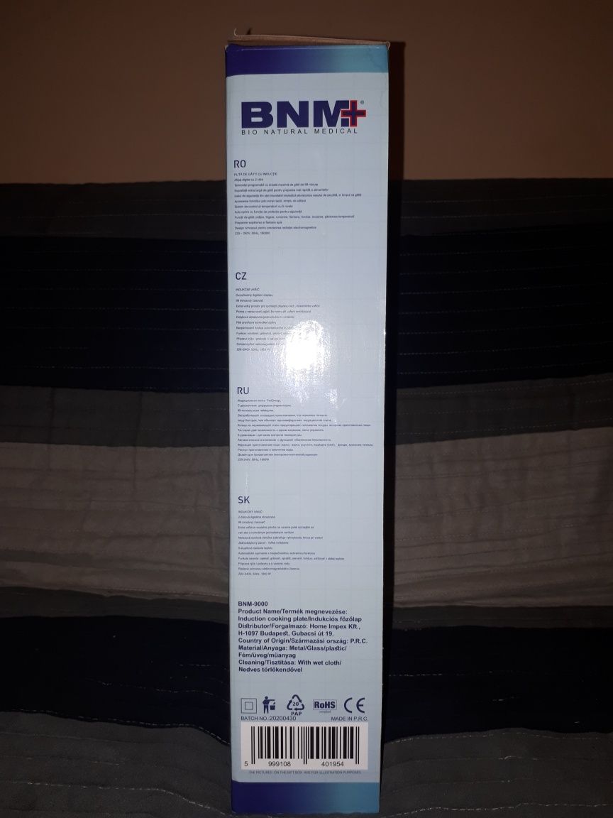 Plita de gatit cu inductie BNM+ BNM-9000, NOUA, originala, 1800W