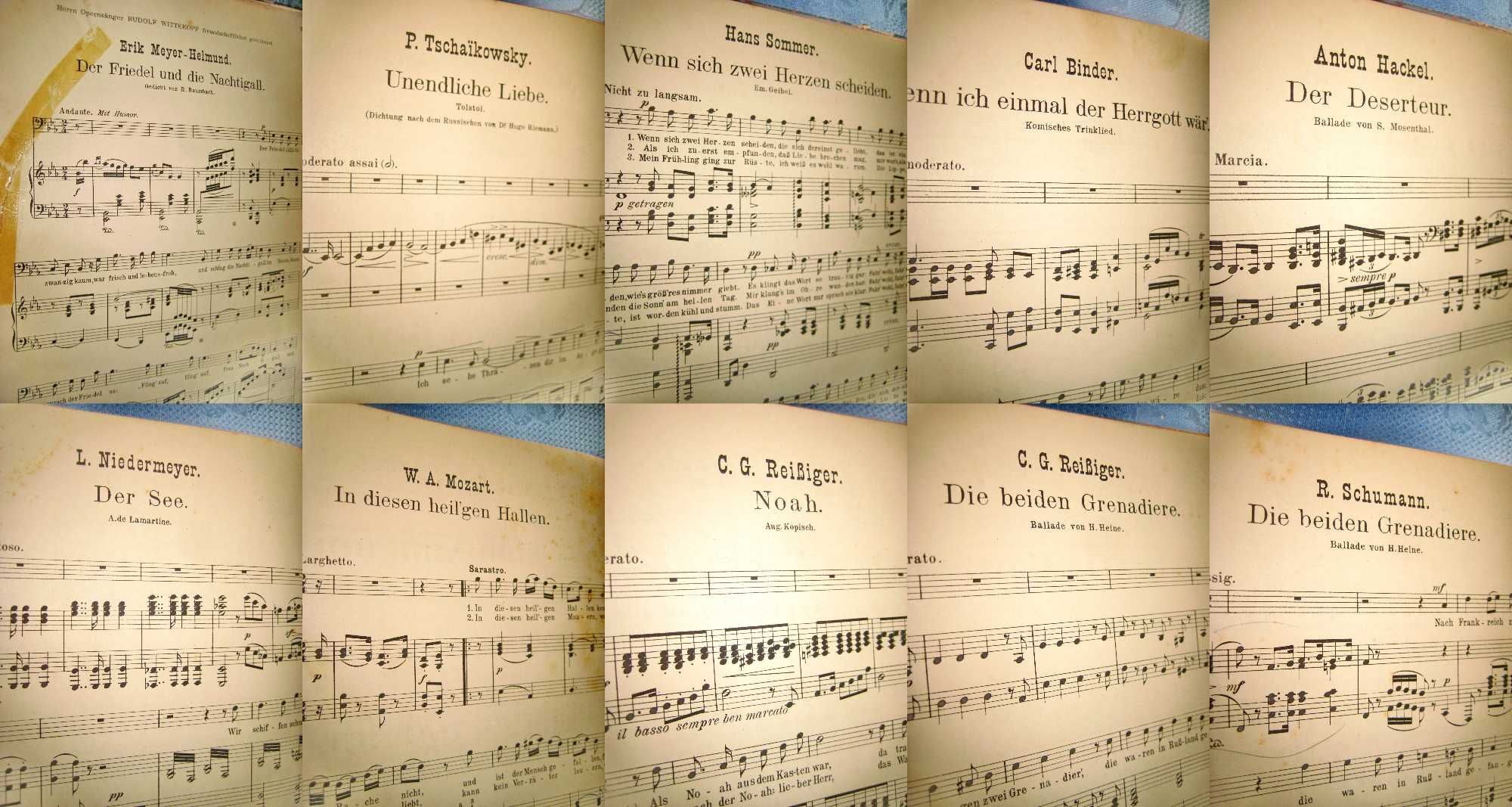 B63- Album partituri muzicale-Bariton si bas anii 1900.
