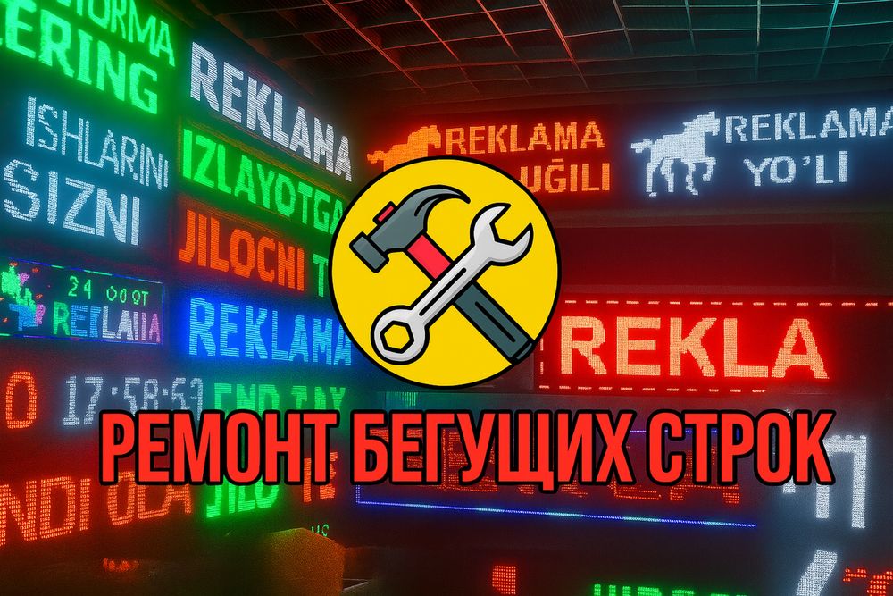 Бегушая строка LED экрань ремонт