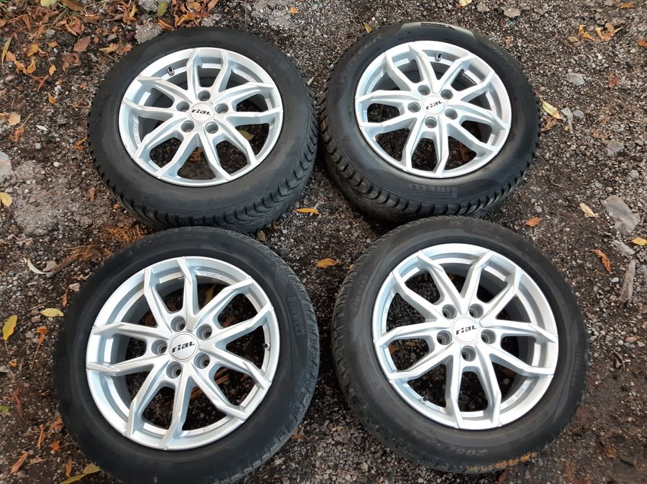 4бр. Лети Джанти с зимни гуми 5х112 за VW-ФОЛКСВАГЕН-16цола