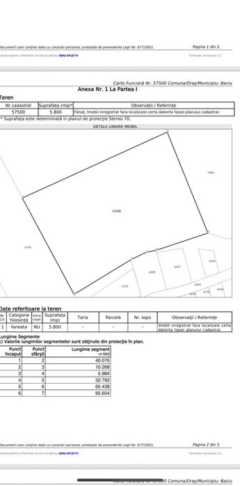 Teren extravilan Cluj 5800mp/CF/Acces facil-Popesti,Baciu