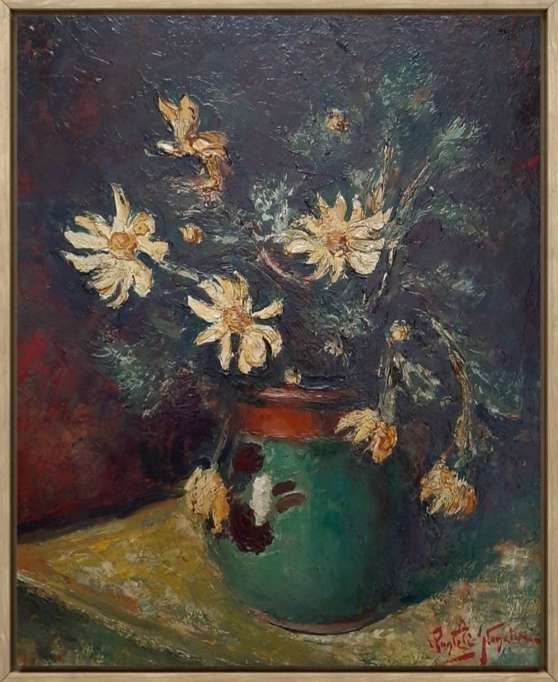 Canceu cu flori - tablou de Ion Panteli Stanciu (1901-1982)