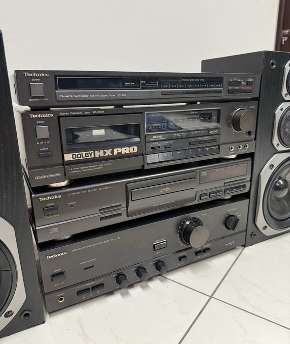 Ретро аудио сет TECHNICS - усилвател, дек, тунер, сд и тонколони