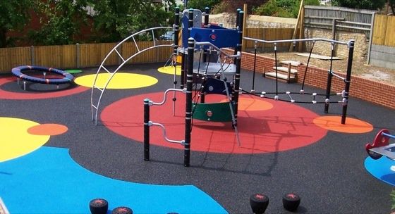 Резиновое  покрытие для детских и спортивных площадок