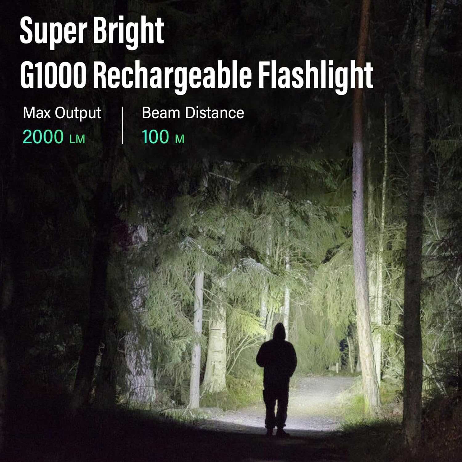 Акумулаторно водоустойчиво  фенерче GEARLITE LED 2000 Lm