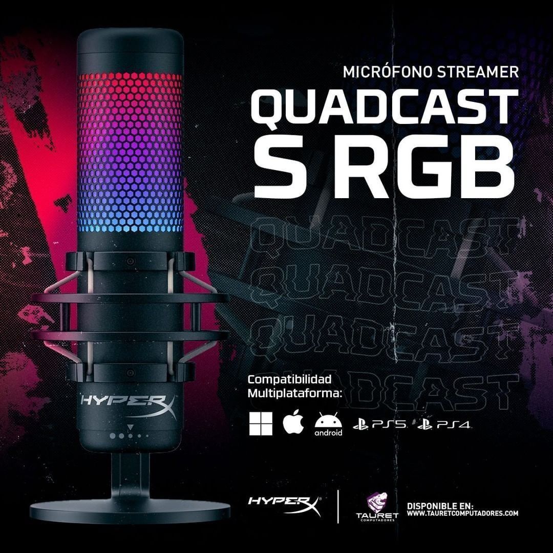 СКИДКА! Hyperx Quadcast S RGB в чёрном цвете! Универсальный Микрофон!