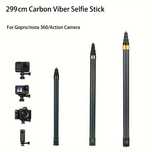 Selfie Stick Fibra de Carbon 3 metri GoPro 9 10 11 12, Insta 360 DJI