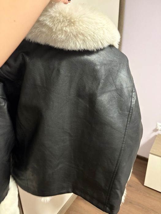 Зимно кожено яке с пух