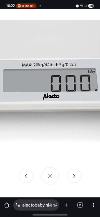 Бебешка електронна везна Alecto