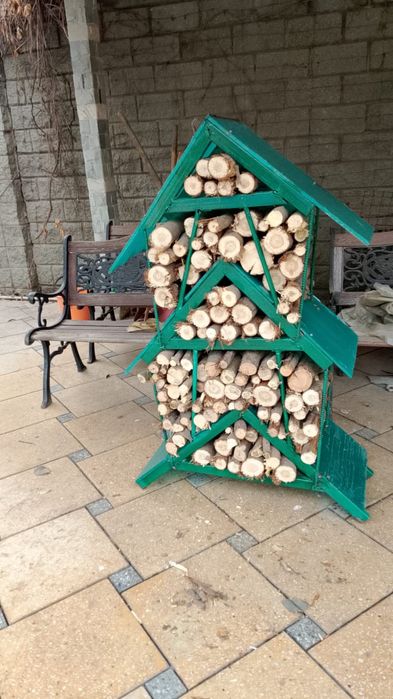 Дровница ёлочка ручной работы, отличный подарок!