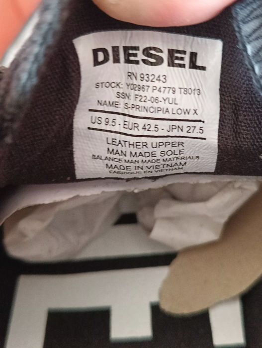 Tenesi piele întoarsă Diesel/pantofi sport bărbați/fete-noi,măr.42.5