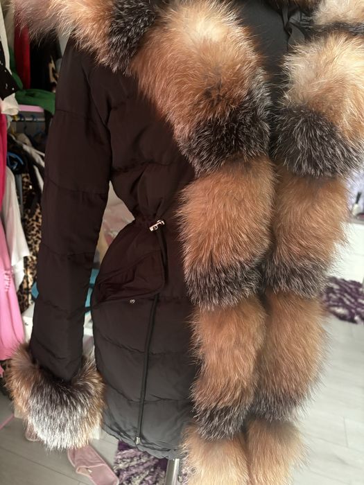 Geaca parka blana naturala vulpe