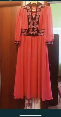 Вечернее платье розовое, в казахском стиле