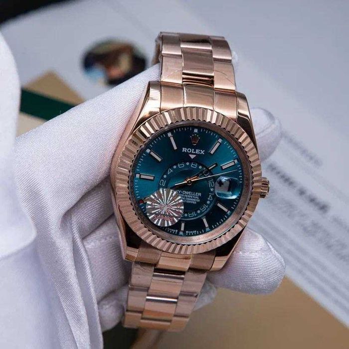 rolex sky-dweller розово злато