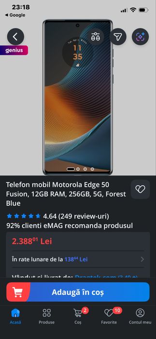 Motorola edge 50 fusion 512 gb 12 gb ram