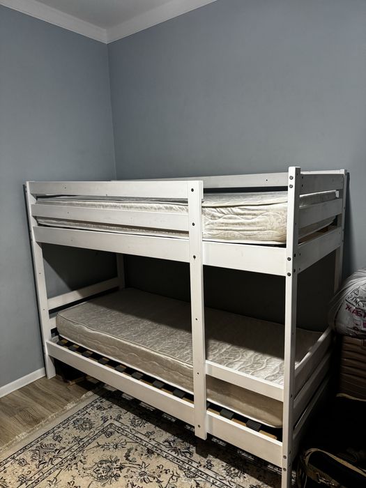 Двухъярусная кровать 90x180 см, белый