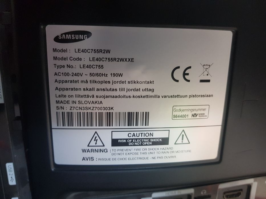 Vand televizor Samsung diagonala 101 cm