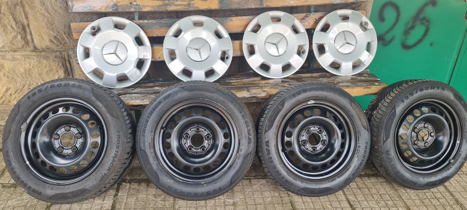 Зимни гуми 195/60/15-Dot 22г комплект със Джанти 5×112