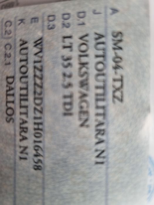 Vand urgent Volkswagen LT 35