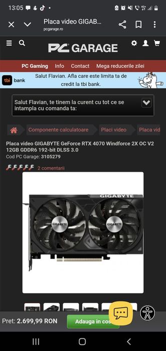 Placa video 4070 noua