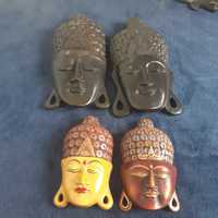 Colectie masti perete  Buddha  sculptate 50 cm Indonezia