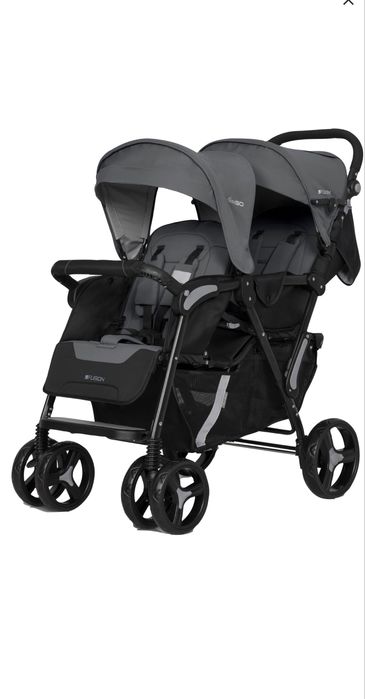 Carucior gemeni unul dupa altul tandem Easy Go Fusion , Iron