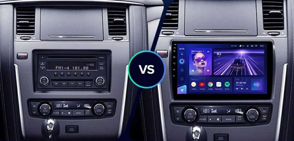 Navigatie Android 14 Nissan Patrol Y62 2006 - 2020 1/8 Gb Waze CarPlay