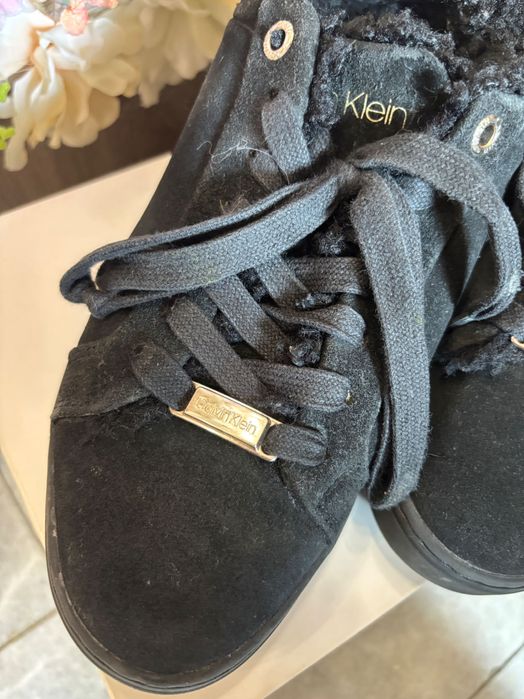 Черни велурени кецове Calvin Klein