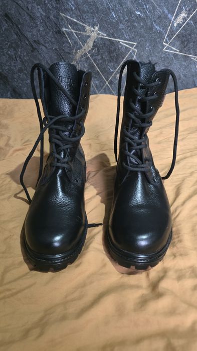 Берцы из кожи мужские