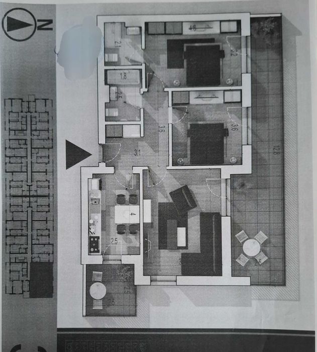 Apartament de vânzare cu 3 camere