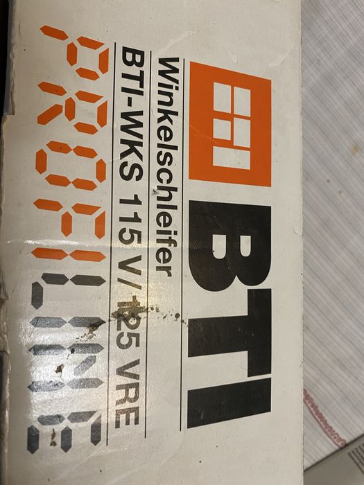 Винкел шлайф BTI- WKS 115V/125 WRE