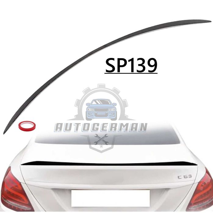 Спойлер за W205 C63 черен гланц за Mercedes Benz c - class в205 нов