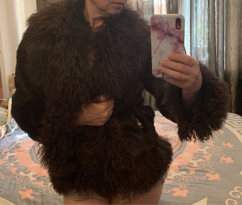 шубка коричневая