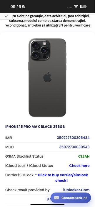 Iphone 15 Pro Max 256 gb