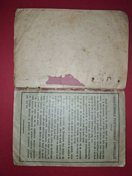 Livret de serviciu militar - Rgt.83 Infanterie