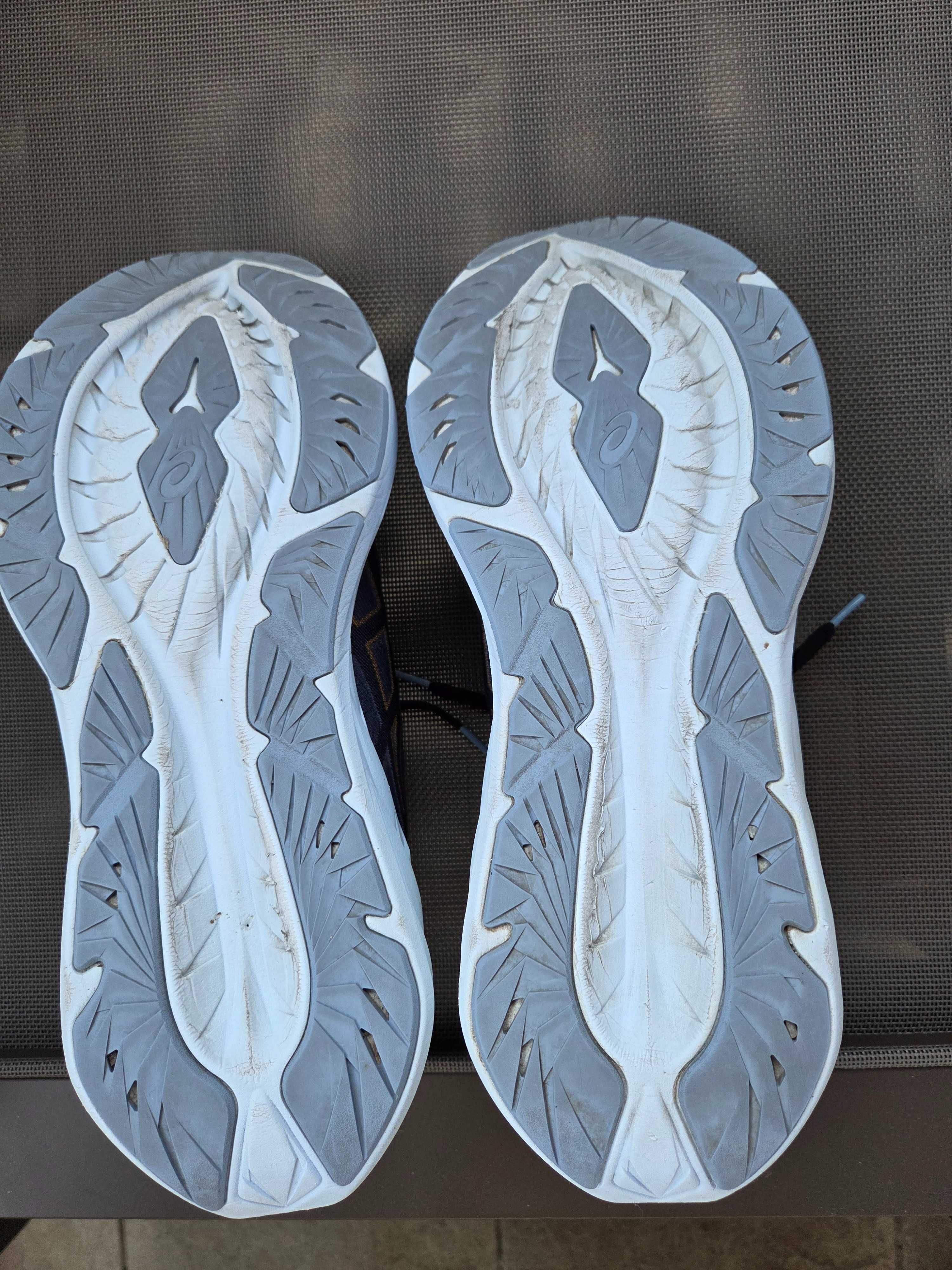 Asics Novablast 4, mărimea 46 EUR, echivalent 29 cm si Hoka 45 1/3
