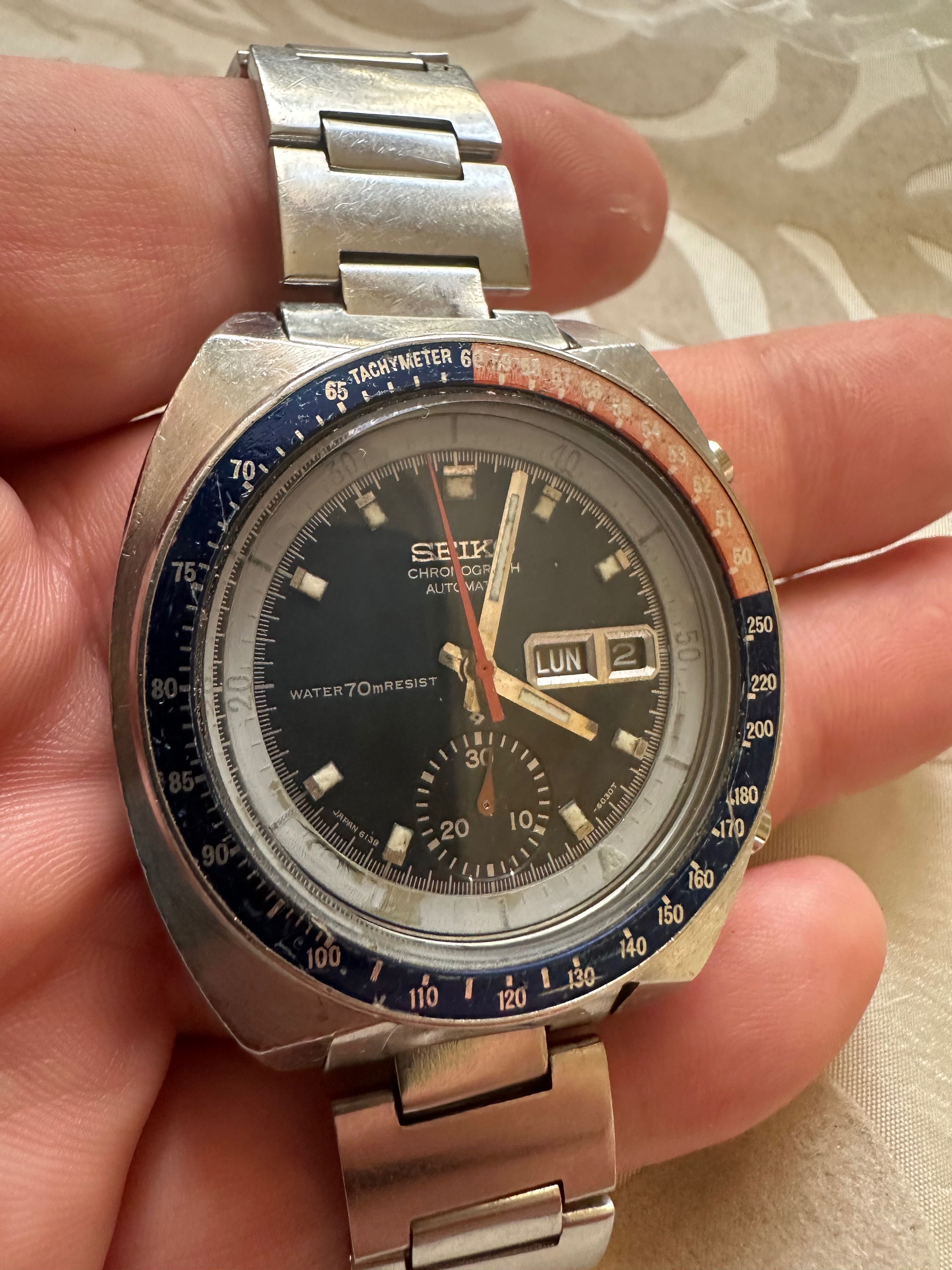 Seiko Pepsi Сейко хронограф мъжки часовник от 70те