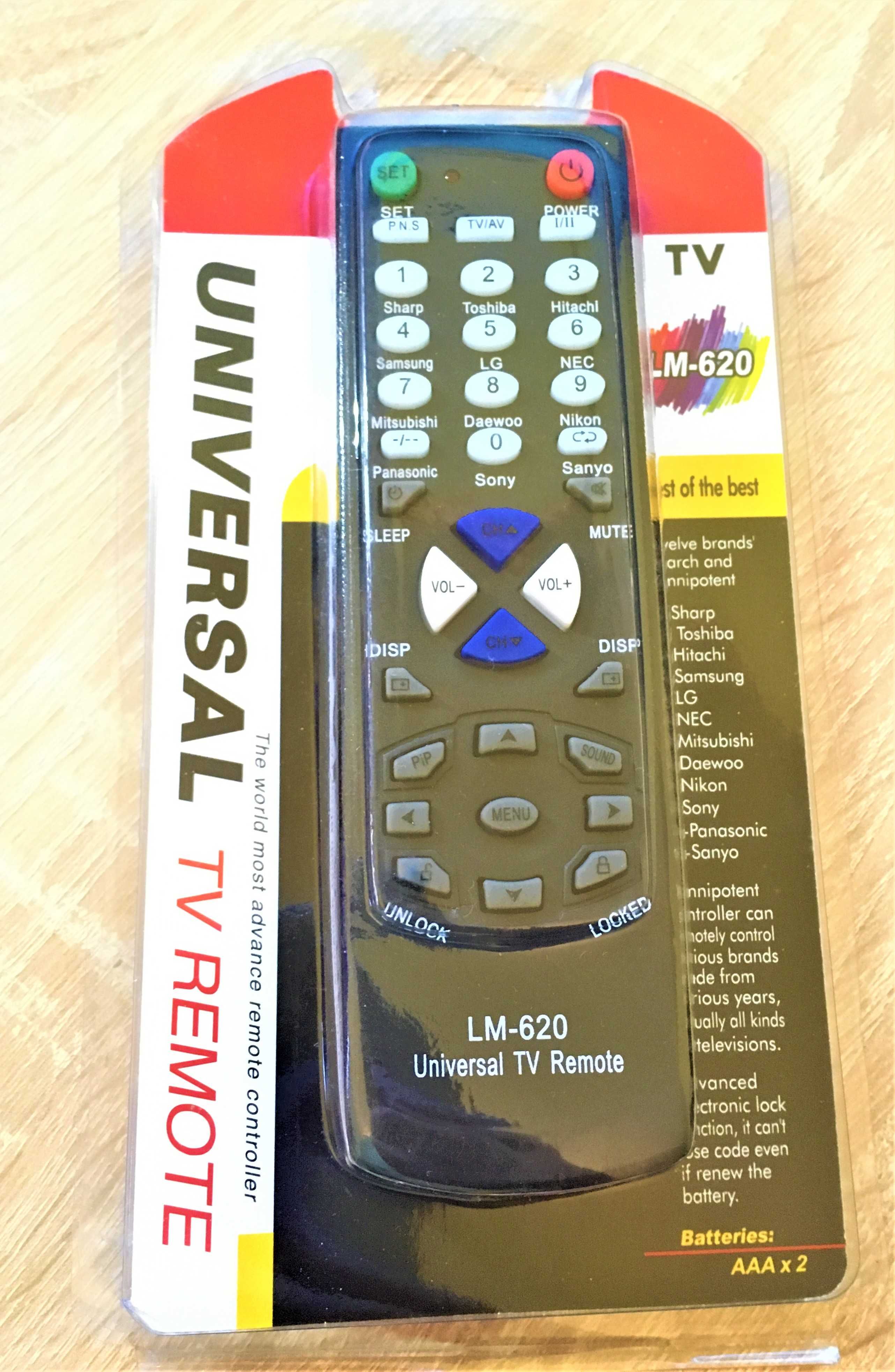 telecomanda universala pentru televizor, ST-620, neagra
