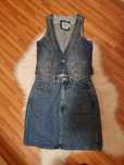 Vesta si fusta denim