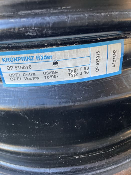 Железни джанти 15 цола за мерцедес опел зафира вектра