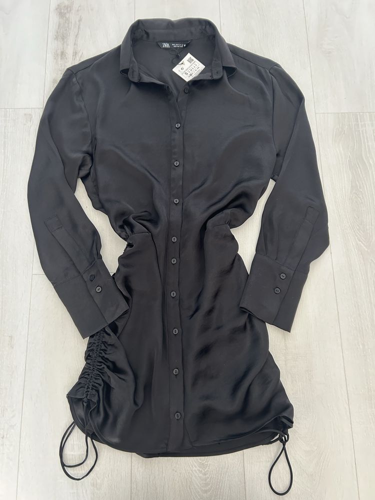 Rochie tip camasa, Zara, marimea S, neagra