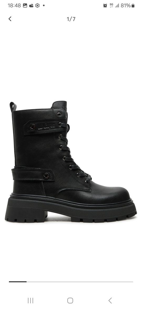 Ghete femei Lee Cooper, piele, negre, m.39