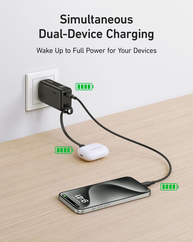Anker powerbank 2в1 с Блоком зарядки 30w