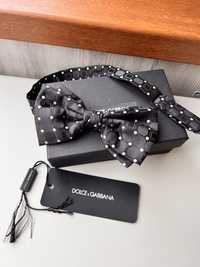 Papion Dolce Gabbana negru cu puncte albe